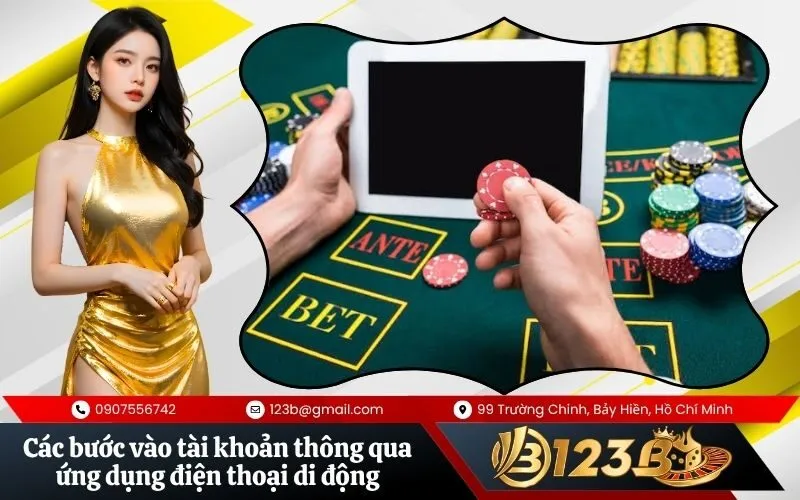 Các bước vào tài khoản thông qua ứng dụng điện thoại di động